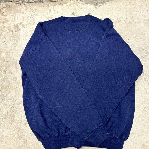 Vintage Santee Alaska Embroidered Crewneck Sweatshirt XL Navy Blue Red Spellout - Picture 6 of 7